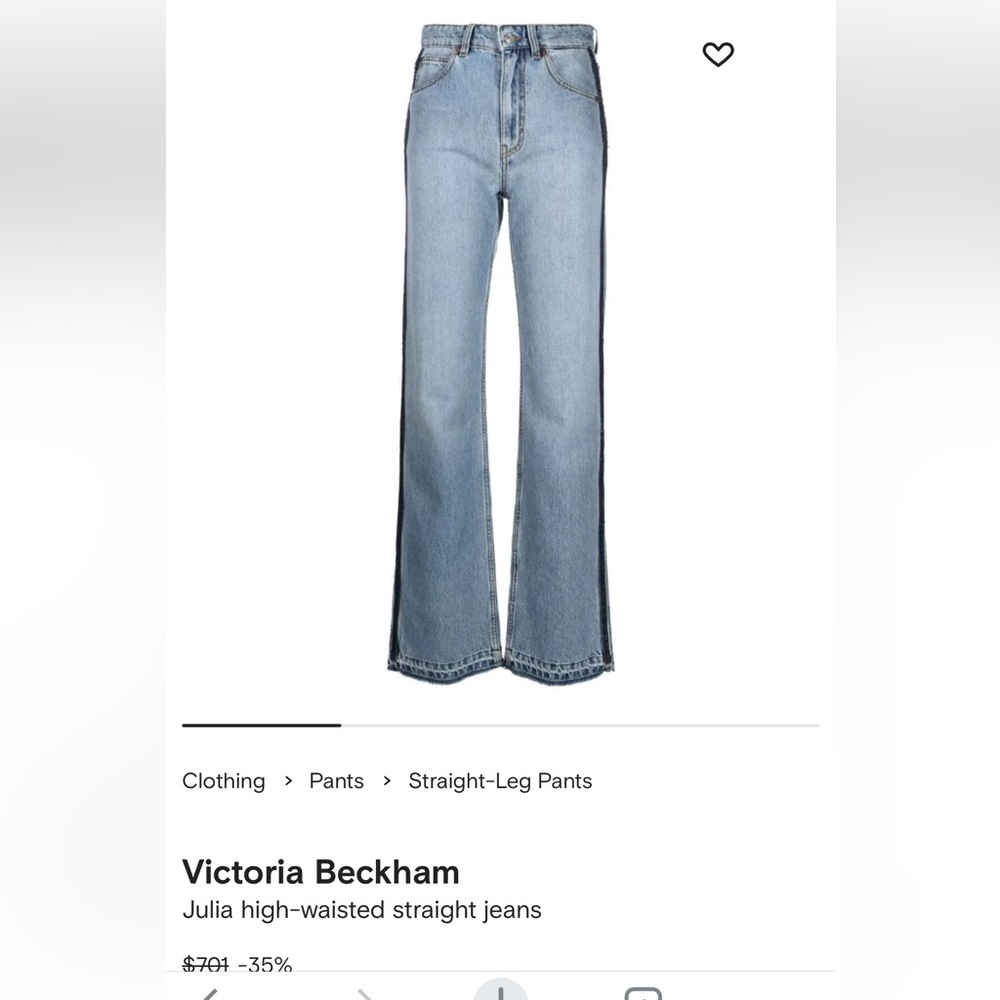 Victoria Beckham high rise NWOT jeans orig $700 worn once!